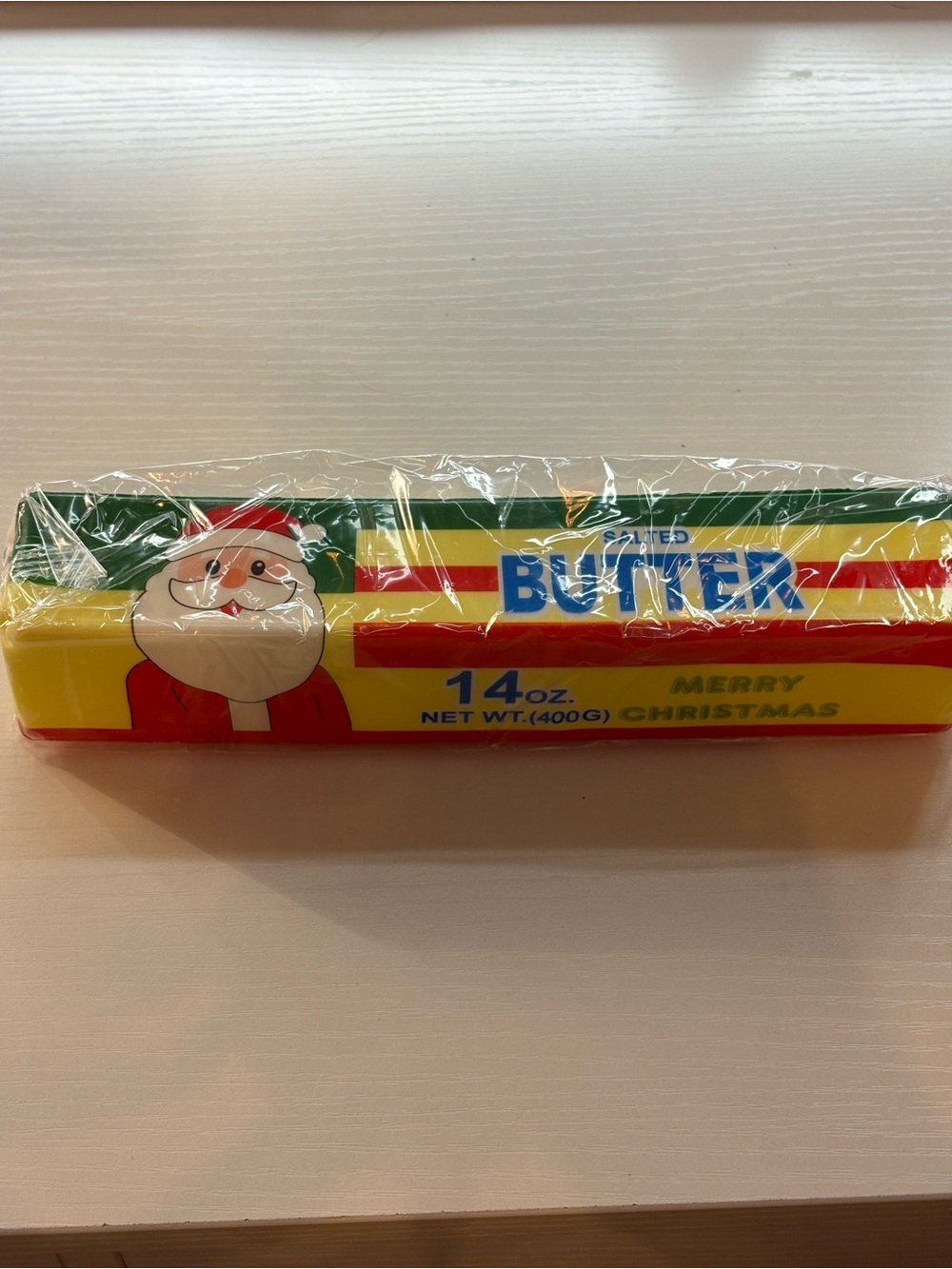 Jumbo 12” squishy Holiday Butter Stick - Yellow Packaging (14 oz)